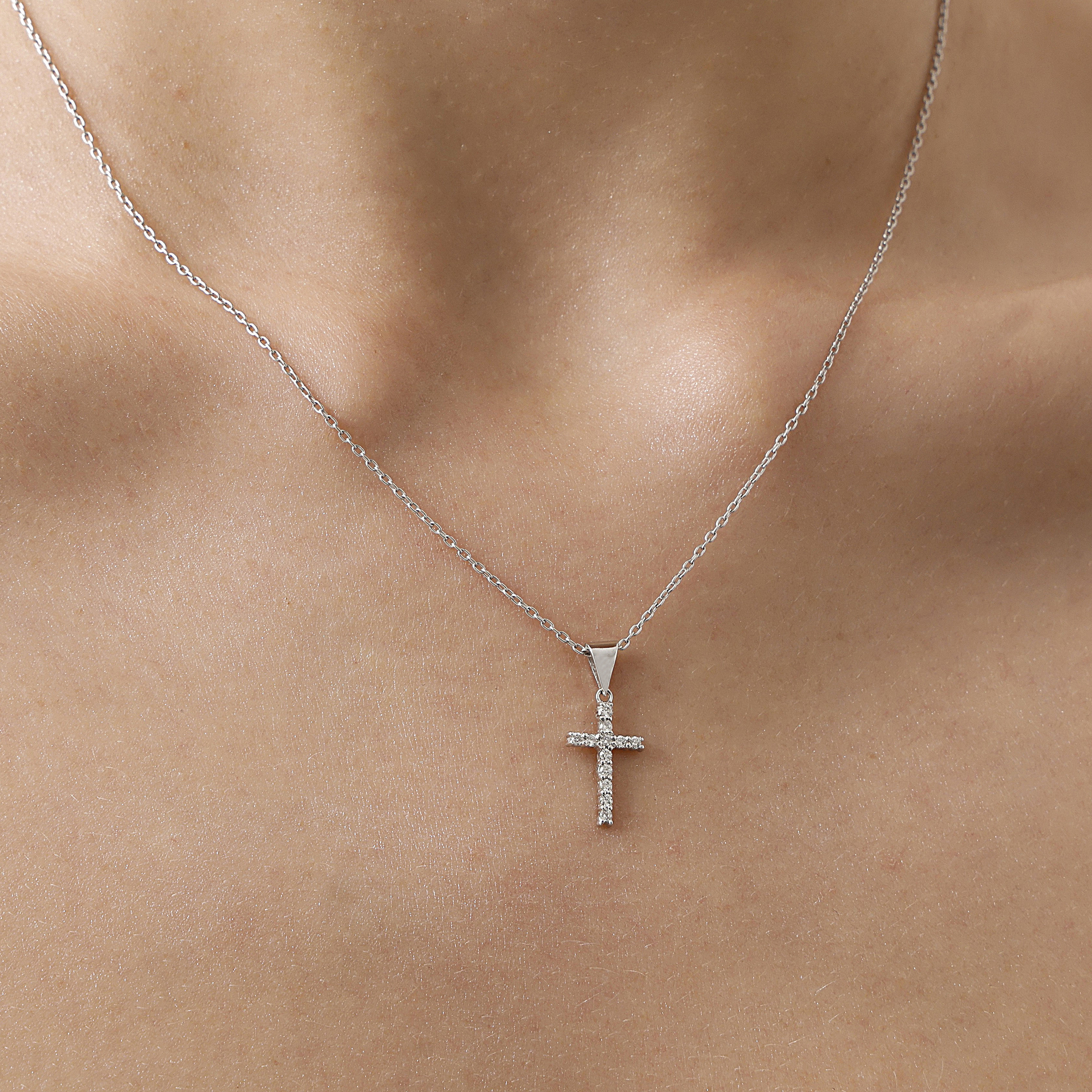 Diamond Cross Pendant Necklace